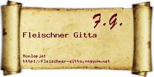 Fleischner Gitta névjegykártya